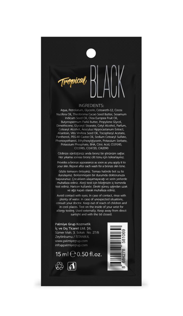 Tropical Black 15ml - Yoğun Bronzlaştırıcı Losyon